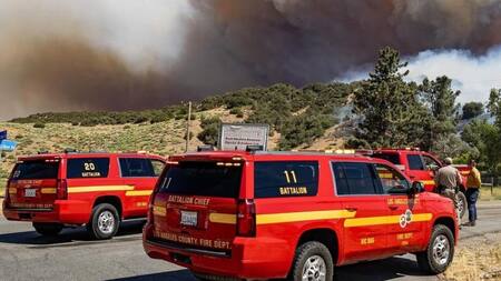 Incendio en EEUU. Foto: Departamento de Bomberos de Los Ángeles