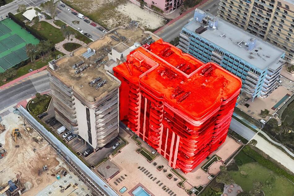 Colalpso del Champlain en Miami, Foto:Twitter @Bodlybuilding2