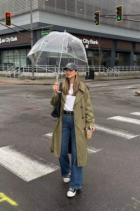 Look lluvia, moda. Fuente: Pinterest