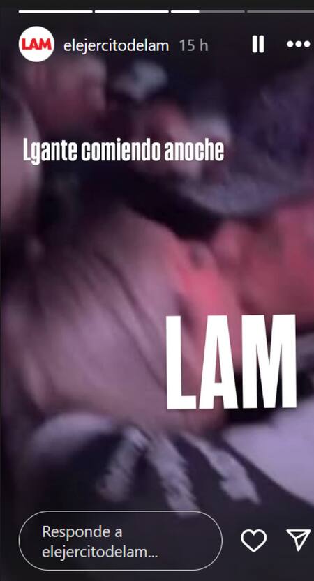 L-Gante a los besos con una nueva mujer. Foto: Instagram/elejercitodelam