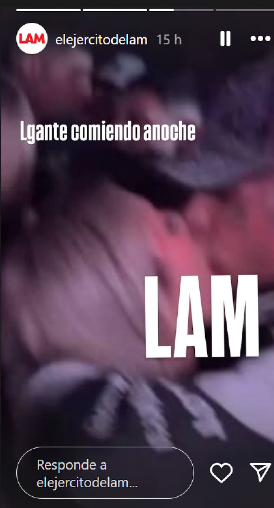 L-Gante a los besos con una nueva mujer. Foto: Instagram/elejercitodelam