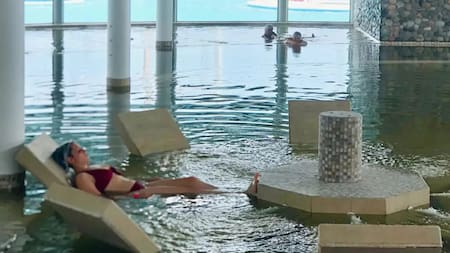 Las termas ubicadas en la localidad de Carhué. Foto NA.