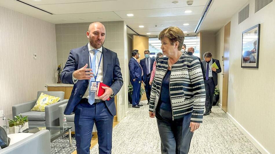 Martín Guzmán y Kristalina Georgieva, foto NA