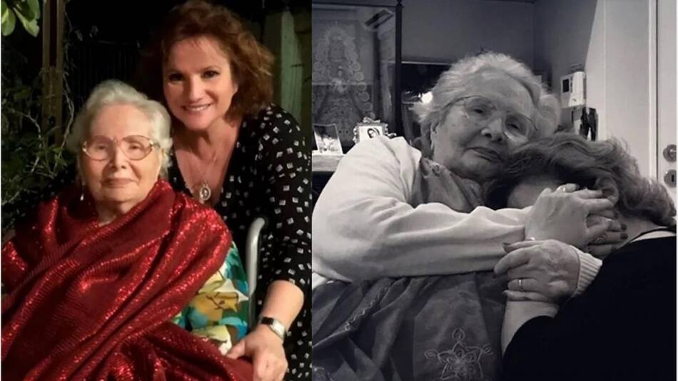 Lucía Galán y su madre