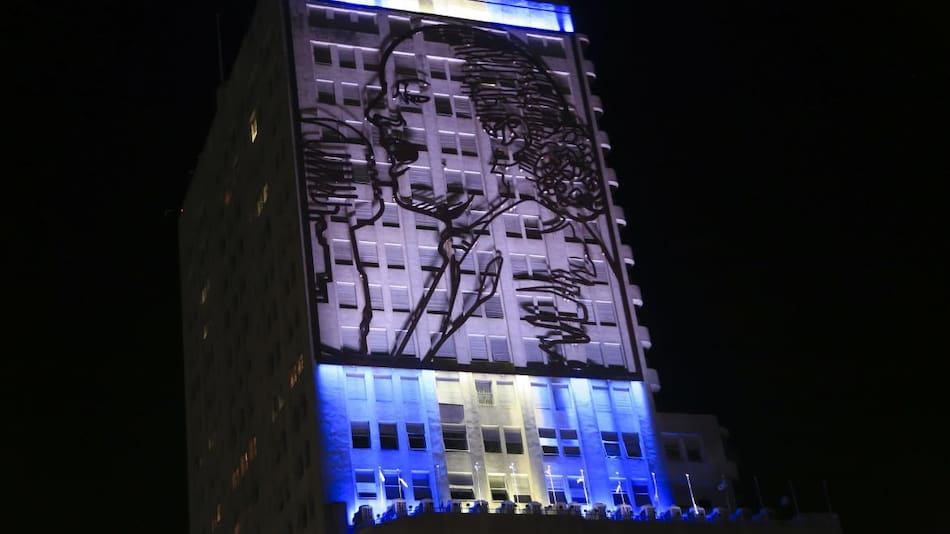 Figura de Evita en el ministerio de Desarrollo Social, Agencia NA