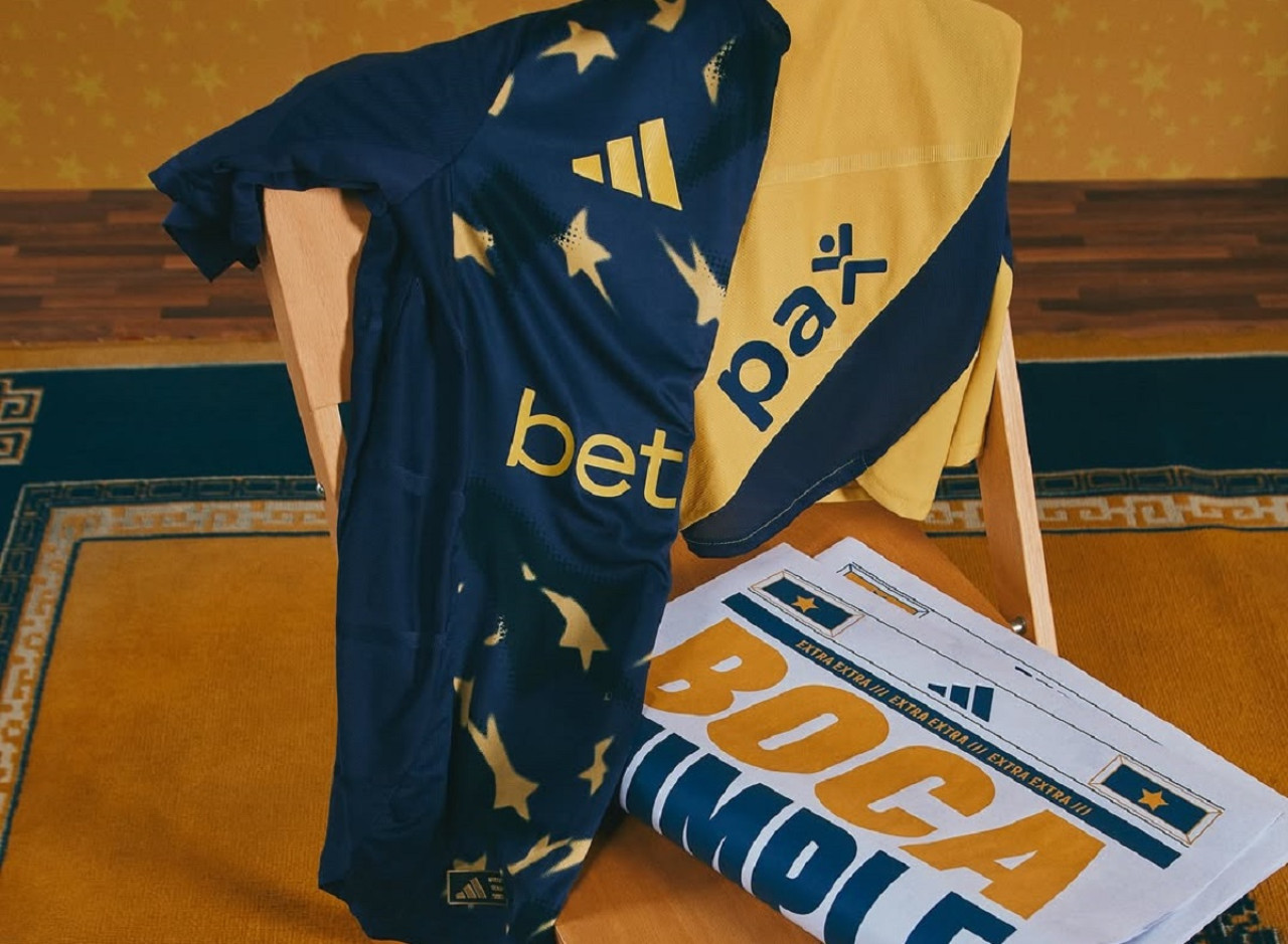 Boca Juniors presentó nueva camiseta. Foto: Instagram @bocajrs