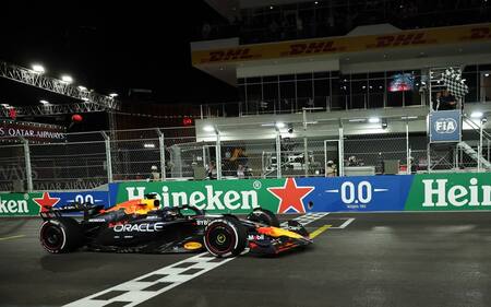 Max Verstappen en el GP de Las Vegas. Foto: Reuters.