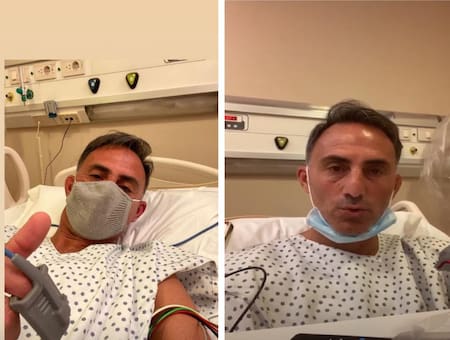Diego Latorre, video desde la clínica internado por coronavirus