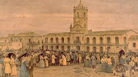 Cuadro que recrea los sucesos del 25 de mayo de 1810
