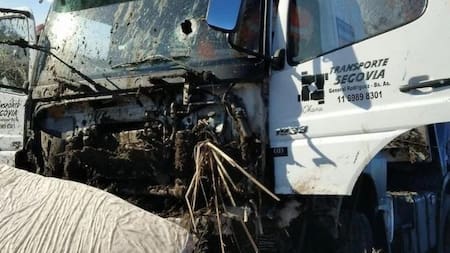 El camión de Guillermo Jara. Foto: NA.