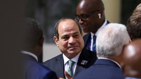 El presidente egipcio Abdel Fattah al-Sisi asiste a la Conferencia de las Naciones Unidas sobre el Cambio Climático (COP28) en Dubai. Reuters.