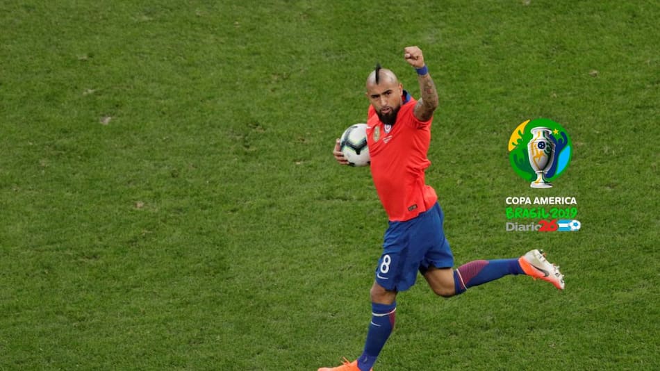 Copa América 2019: festejo de Vidal para Chile ante Argentina (Reuters)