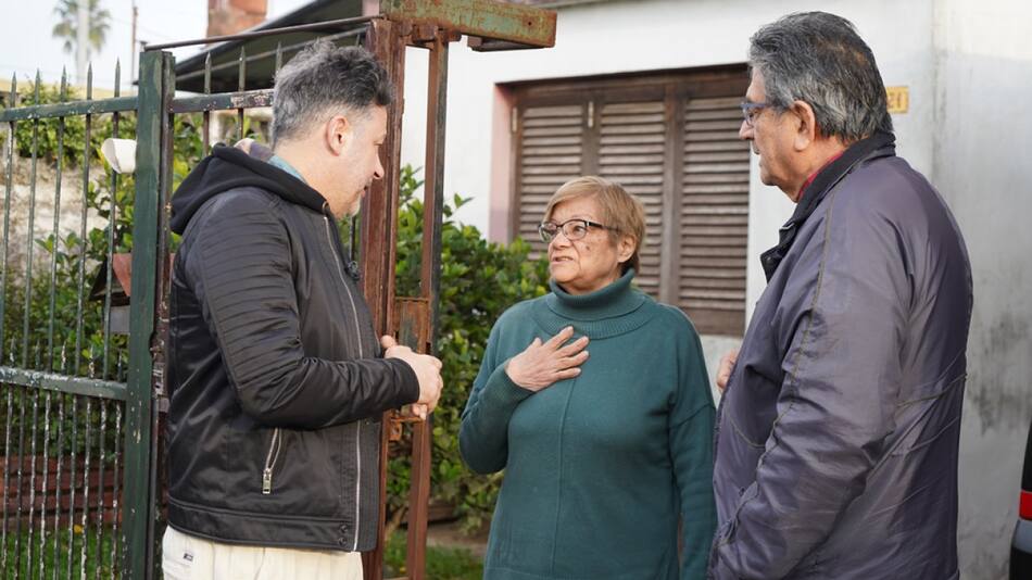 Gustavo Menéndez supervisó una nueva obra en Parque San Martín.