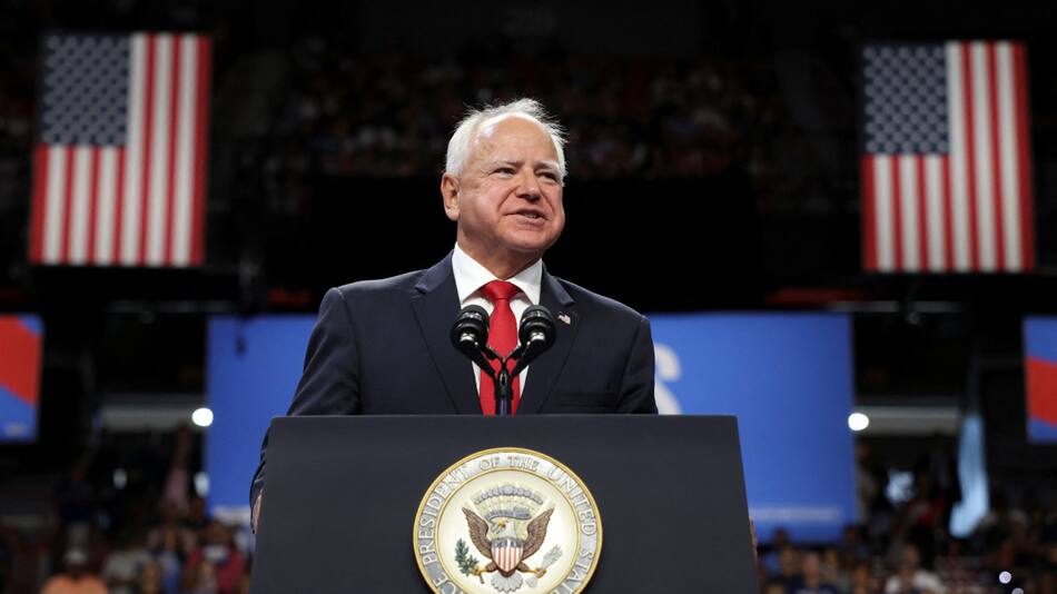 Tim Walz, candidato a vicepresidente de Estados Unidos. Foto: Reuters.