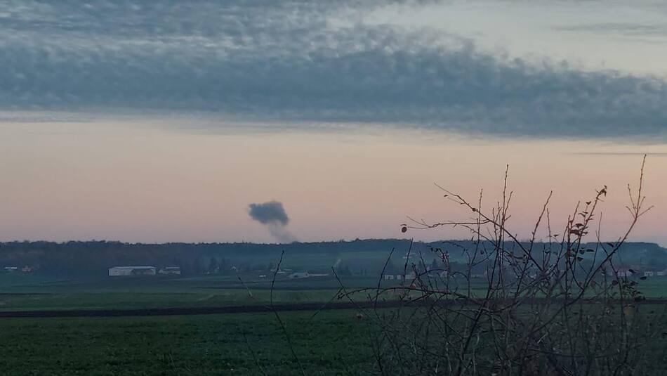 Ataque cerca de la frontera entre Ucrania y Polonia. Foto: REUTERS.