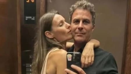 Pampita junto a Martín Pepa. Foto: NA.