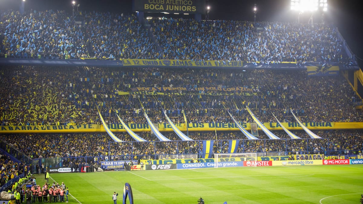 Hinchada de Boca Juniors. Foto: X @BocaJrsOficial