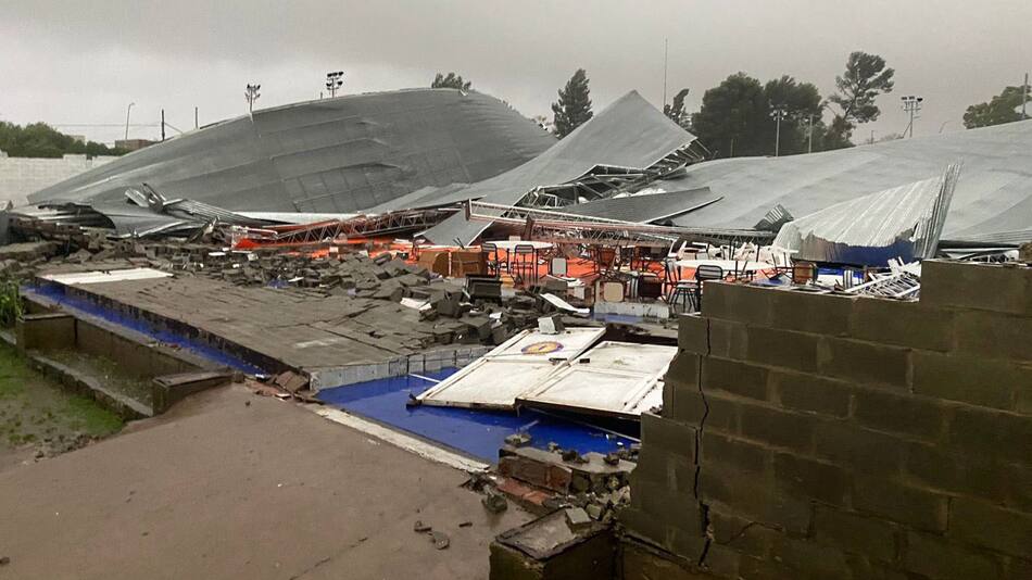 Bahía Blanca después del temporal. Foto: NA.