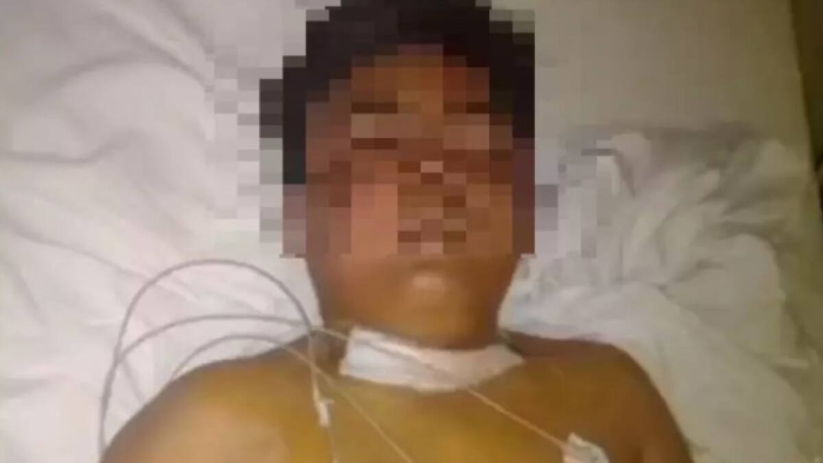 El chico que fue atacado por sus compañeros. Foto NA.