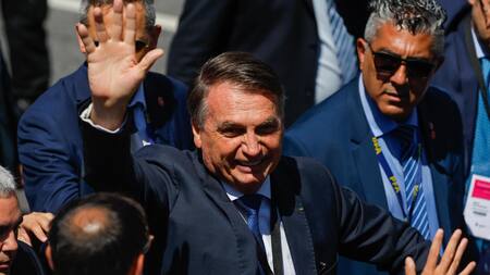 Jair Bolsonaro en la asunción de Javier Milei. Foto: EFE