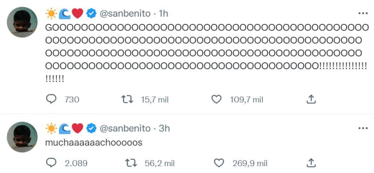 El tuitt de Bad Bunny. Foto: Twitter.