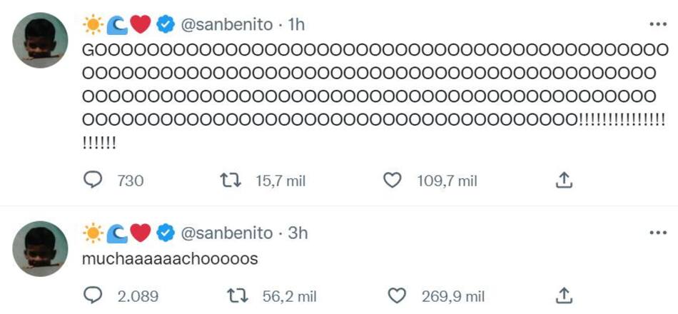 El tuitt de Bad Bunny. Foto: Twitter.
