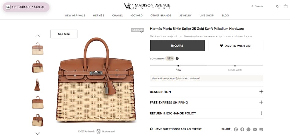 El bolso que le regalaron a Papá Noel para Navidad.