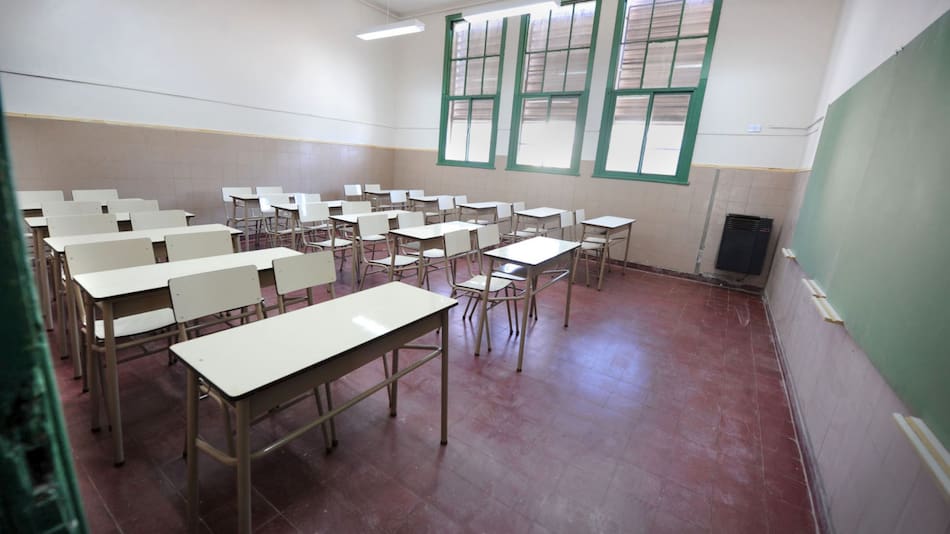 Aulas vacías por el paro docente. Foto: NA/AGLP