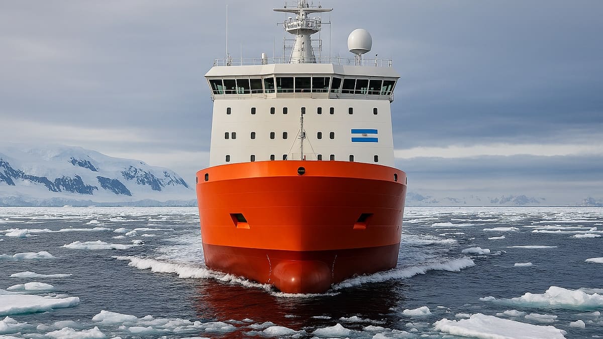 El nuevo buque polar de la Argentina para ampliar su presencia en la Antártida.