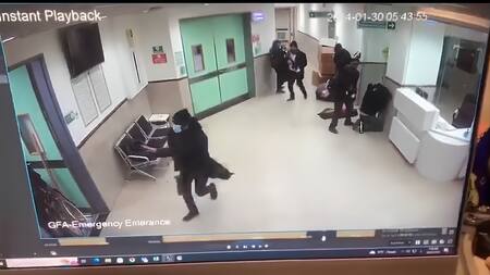 Ataque comando israelí en un hospital de Cisjordania. Foto: Captura video.