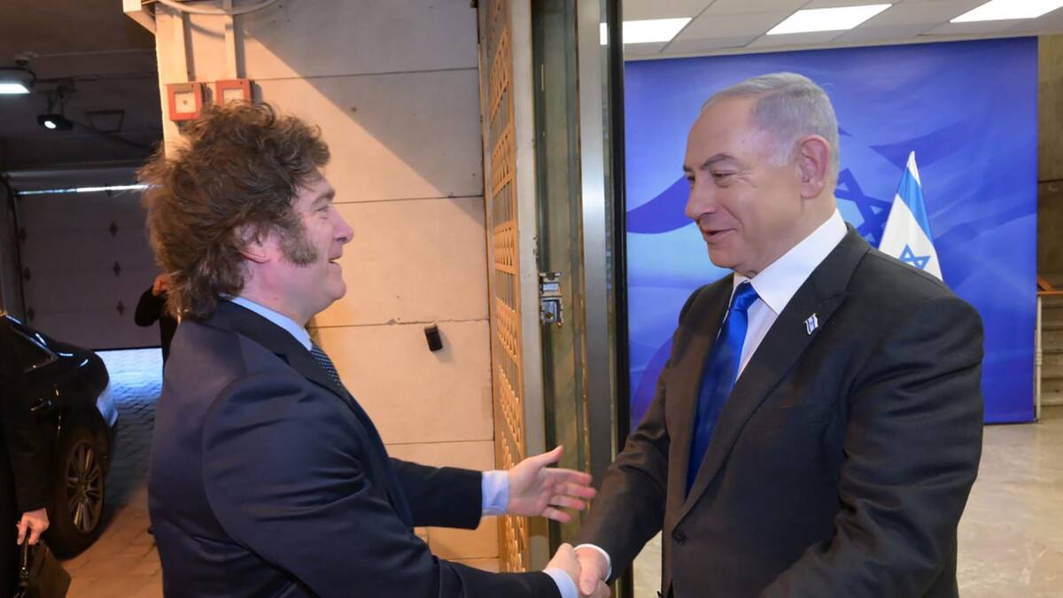 Primer Ministro israelí, Benjamín Netanyahu y el Presidente de Argentina, Javier Milei. Efe