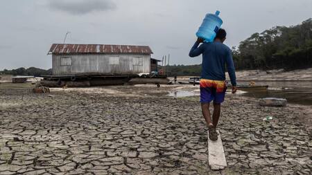La superficie de agua en la principal zona de la Amazonía brasileña cae al menor nivel en 5 años. EFE