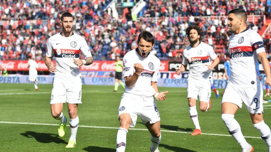 Festejo de San Lorenzo ante Unión por Superliga
