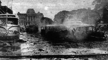 Bombardeo de Plaza de Mayo, 16 de junio de 1955, Foto Archivo General de la Nación