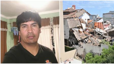 Derrumbe en Villa Gesell - encontraron el cuerpo de Fabián Javier Gutiérrez. Fotos: NA.