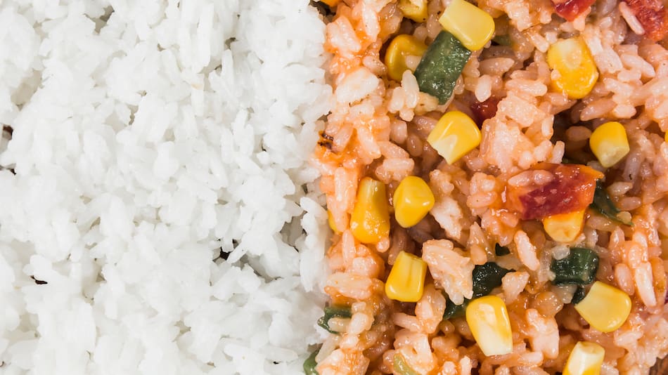 El cuidado con el arroz cocido