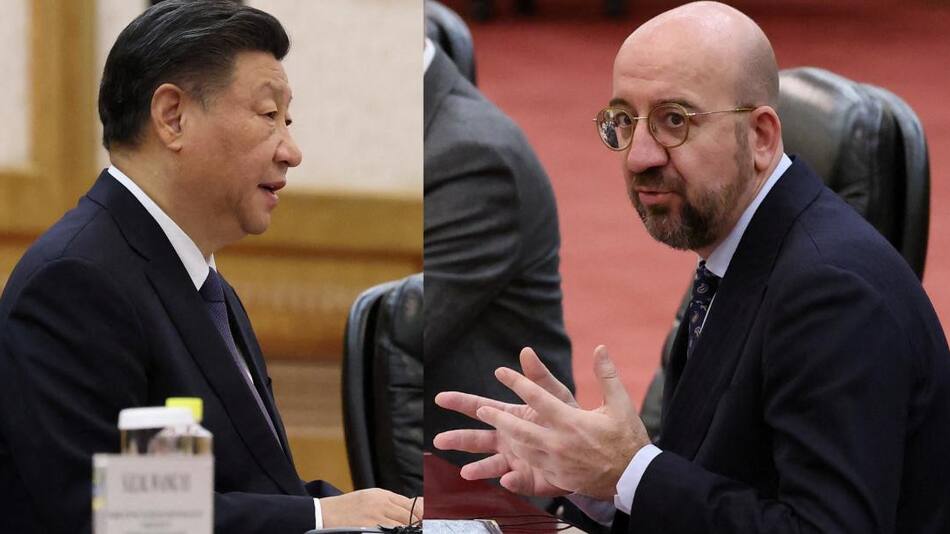 Consejo Europea y presidente de china enfrentados. Foto: Reuters.