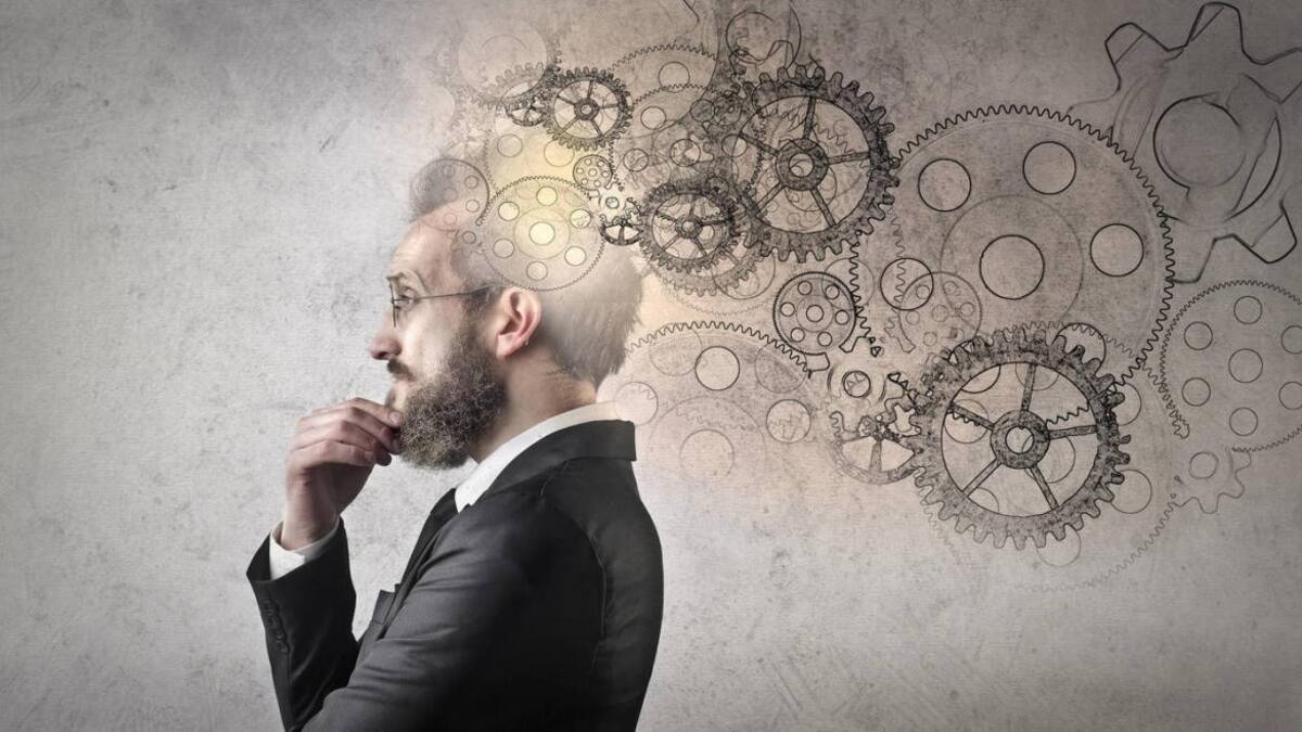 Hombre inteligente inteligencia pensar