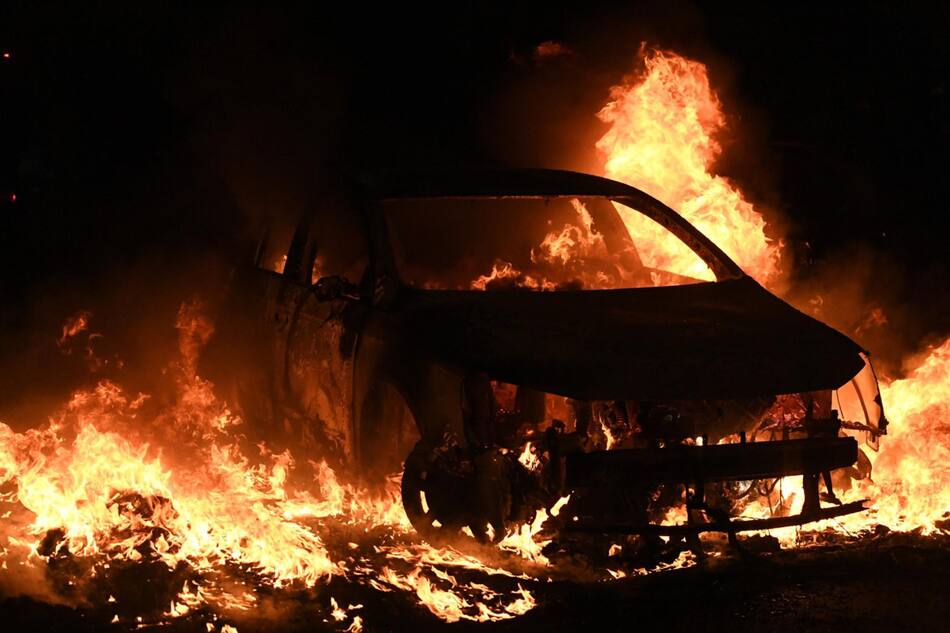 Disturbios en Francia. Foto: EFE.
