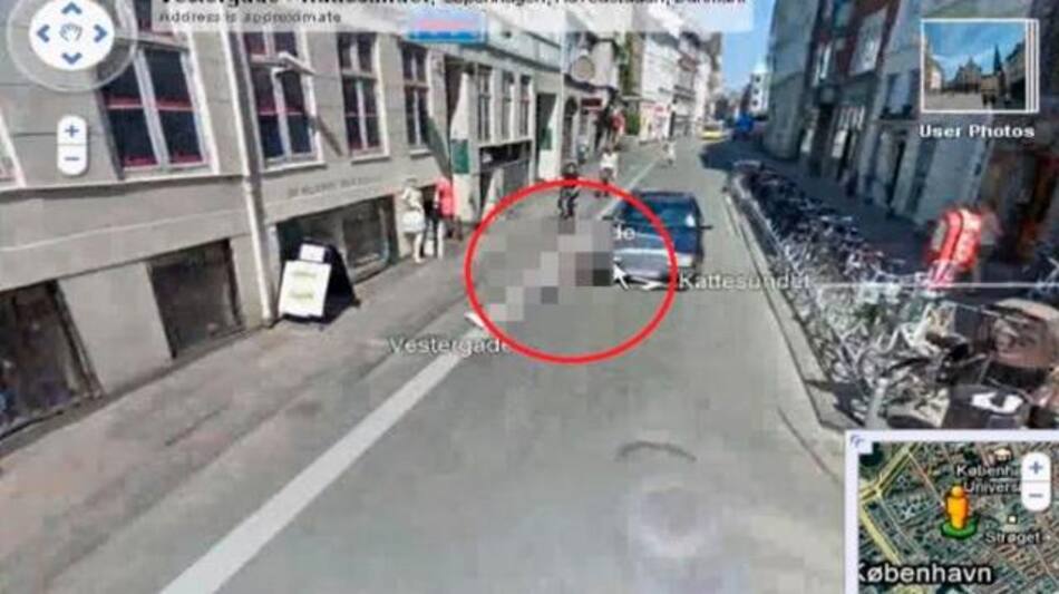 Accidente en Dinamarca desde Google Maps