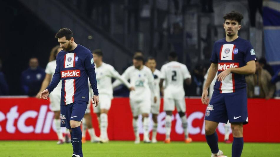 Derrota del PSG ante el Olympique de Marsella por la Copa de Francia. Foto: REUTERS.