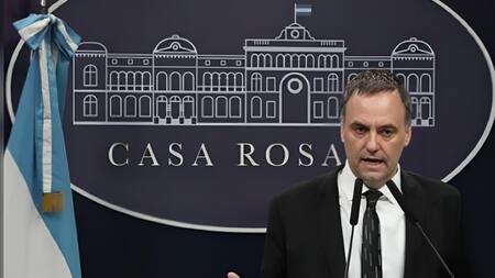 El vocero presidencial, Manuel Adorni. Foto: NA.