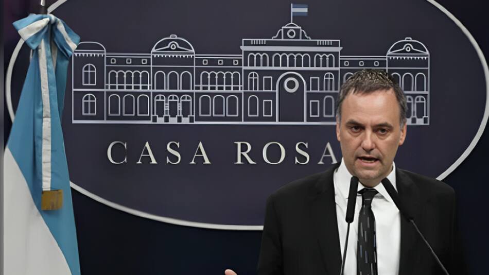 El vocero presidencial, Manuel Adorni. Foto: NA.