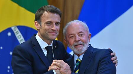 Emmanuel Macron y Lula da Silva. Foto: EFE.
