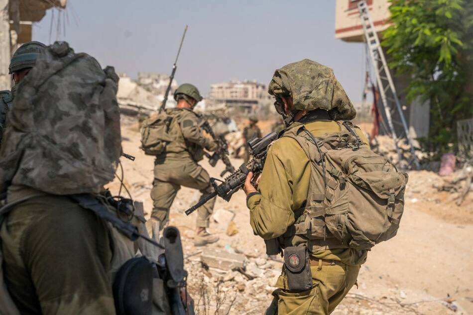 Soldados israelíes en la Franja de Gaza; guerra Israel-Hamás: Foto: X @idfonline