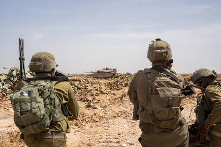 Soldados israelíes en la Franja de Gaza; guerra Israel-Hamás: Foto: X @idfonline