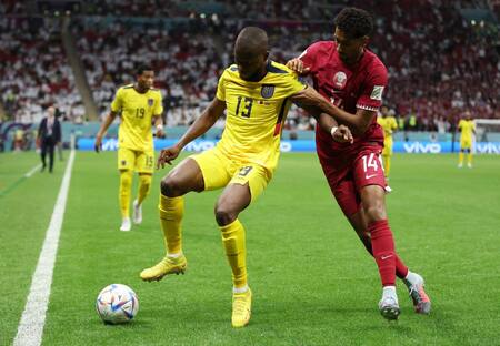 Enner Valencia vs. Qatar. Foto: Reuters.