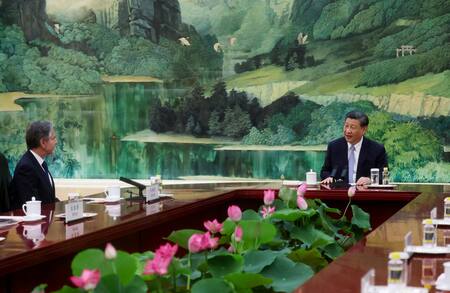 Encuentro de Antony Blinken con Xi Jinping. Foto: Reuters.