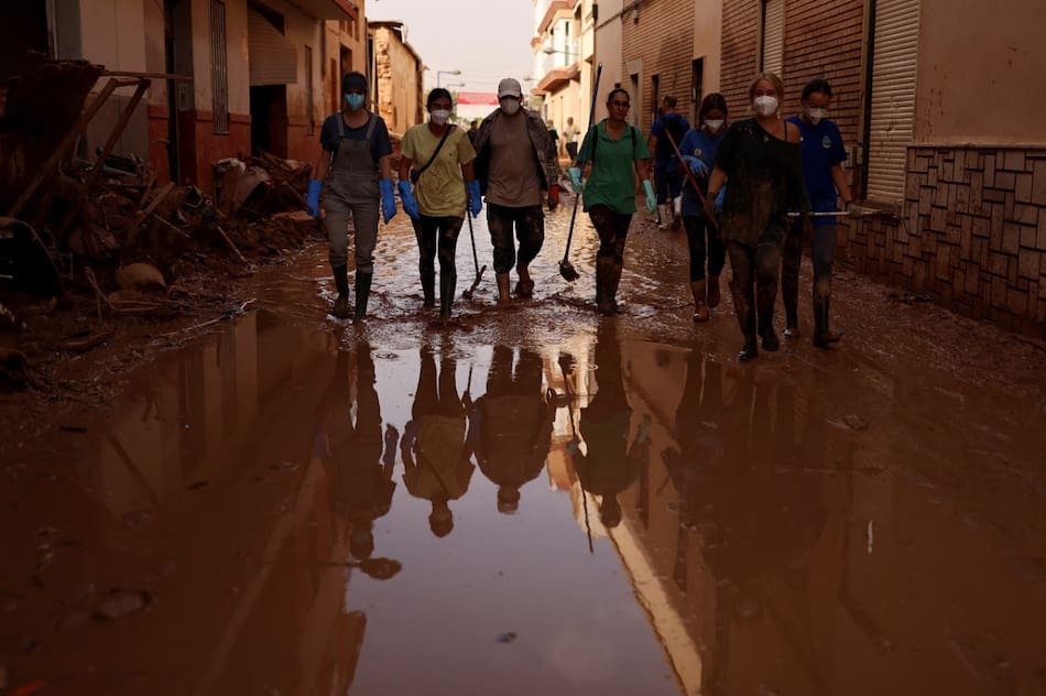 Inundaciones en Valencia, España. Foto: Reuters.