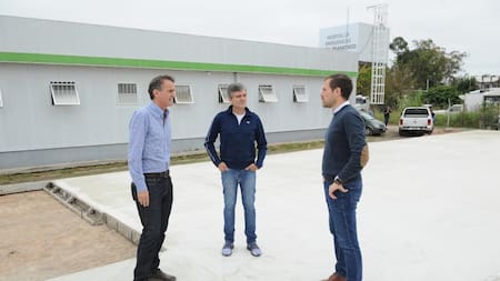 Juan Zabaleta y Gabriel Katopodis en nuevo hospital de Hurlingham